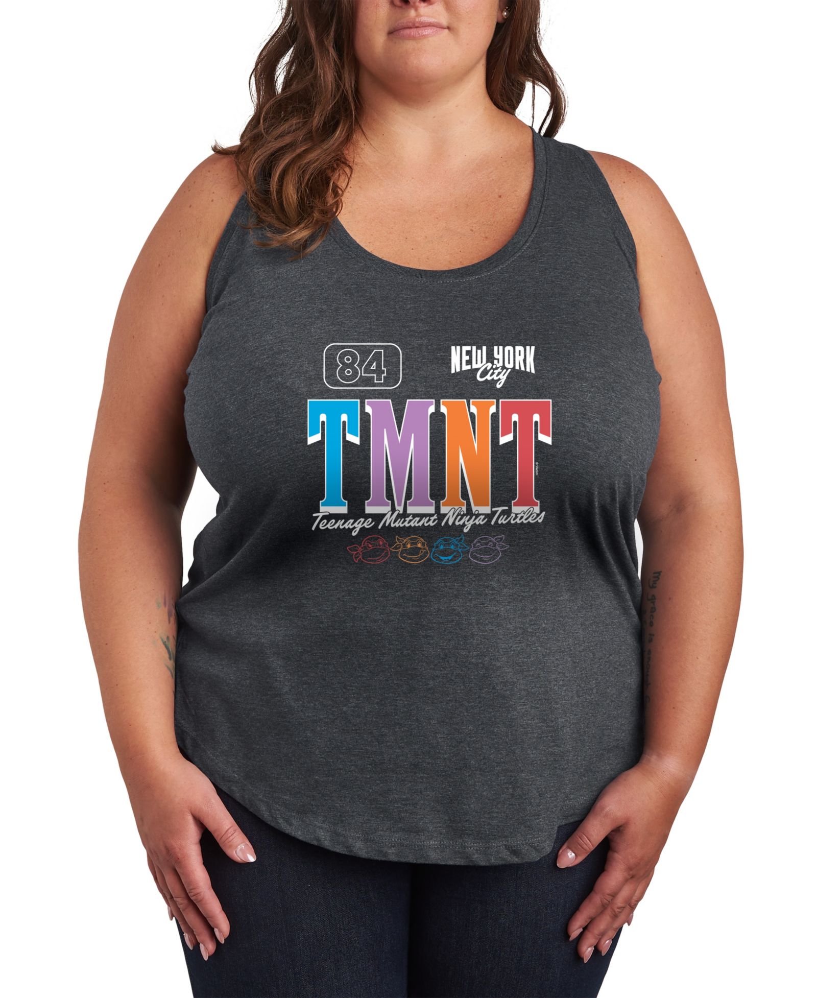 Спортивный майка-шорты Hybrid Apparel Plus Size Teenage Mutant Ninja Turtles New York City Graphic Racerback