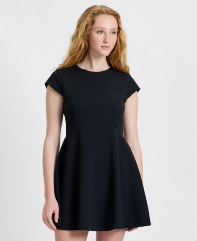 French Connection Women's Whisper Cap Short-Sleeve Mini Dress