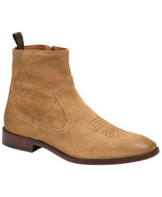 Johnston & Murphy Men's Arrister Western Square Toe Suede Boots
