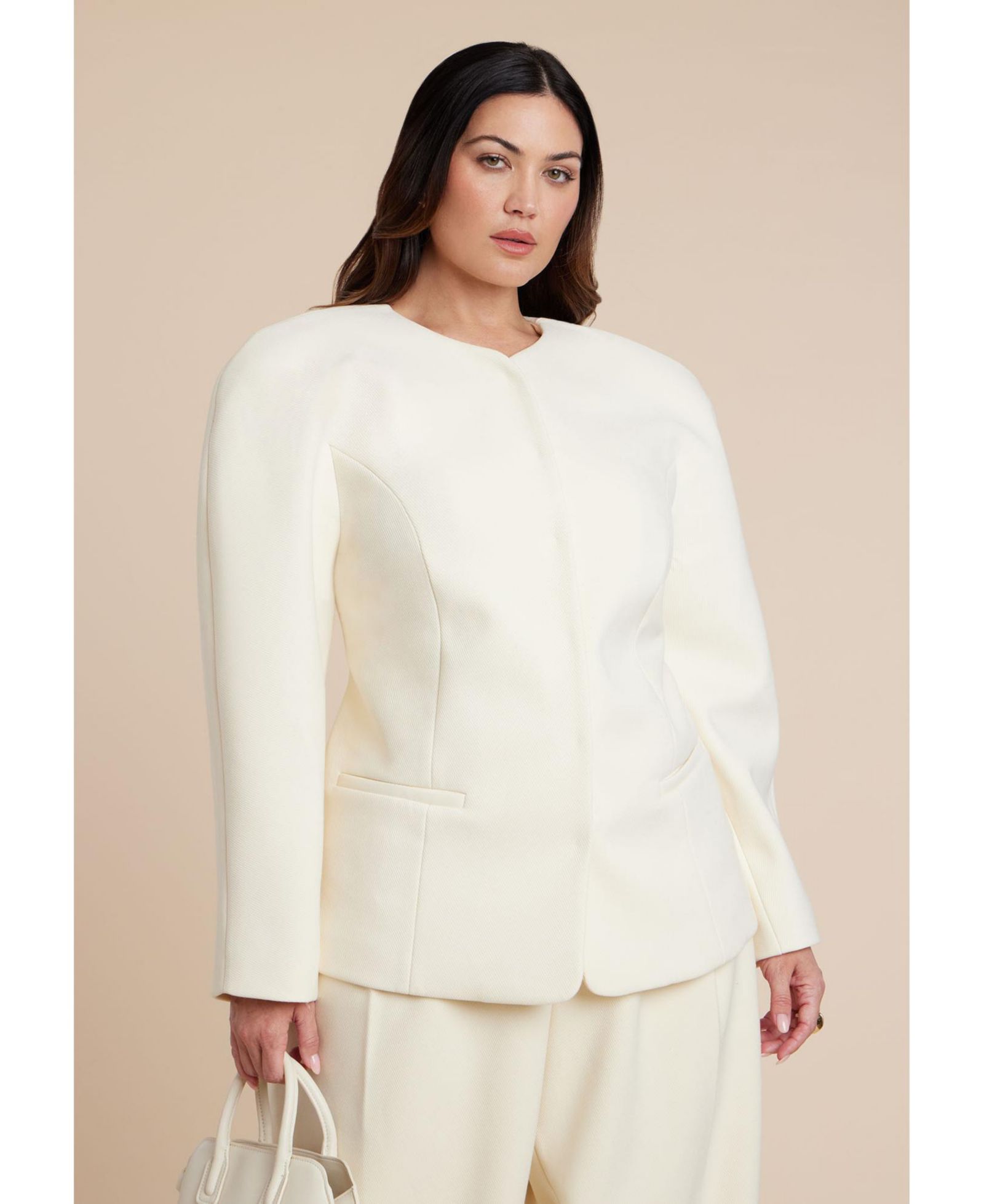 ELOQUII Women's Rounded Hourglass Blazer