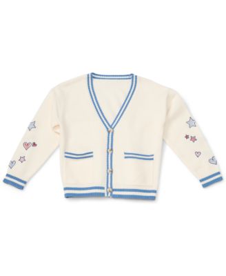 CeCe Girls' 4-16 Varsity with Embroidered Cardigan