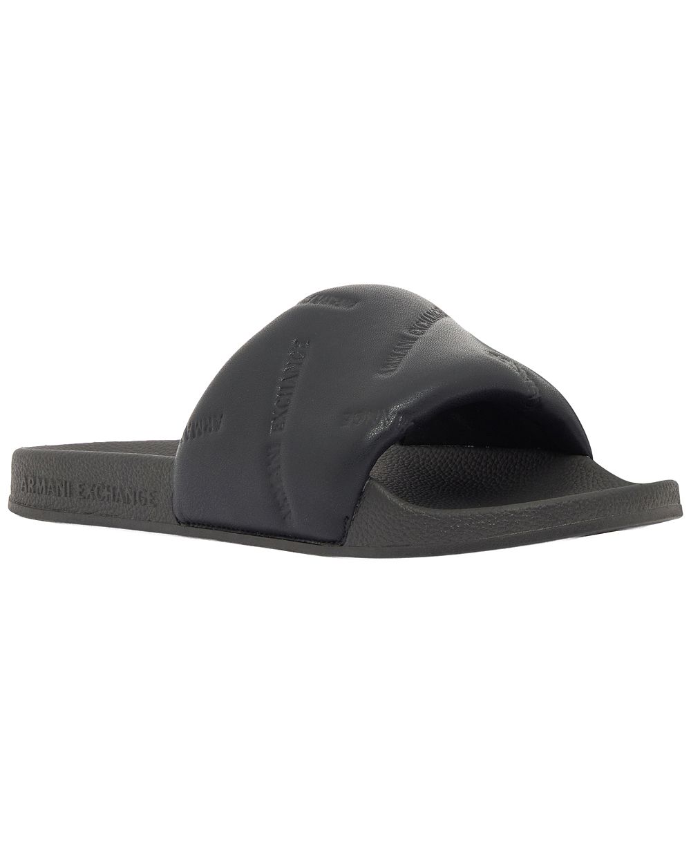 A|X Armani Exchange Men's Mykonos Puffy Lettering Sandals