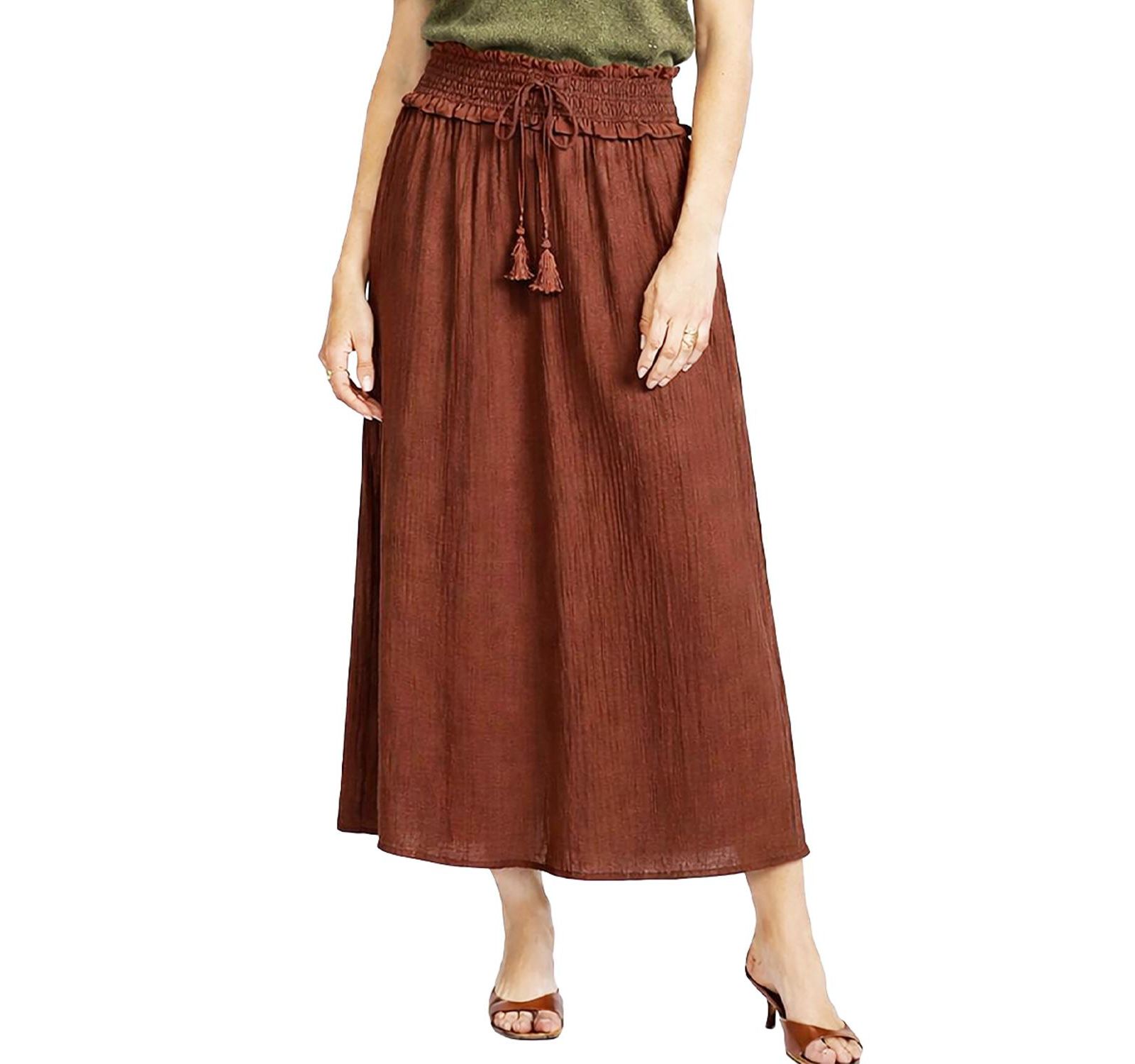 ELLE Collection Women's Waistband Detail Skirt