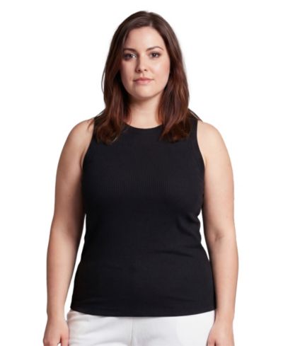 Трикотажный топ без рукавов 24seven Comfort Apparel Plus Size Curvy