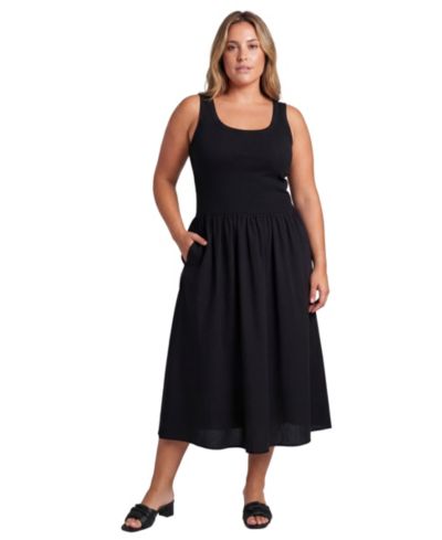 Платье-макси 24seven Comfort Apparel Plus Size Curvy без рукавов