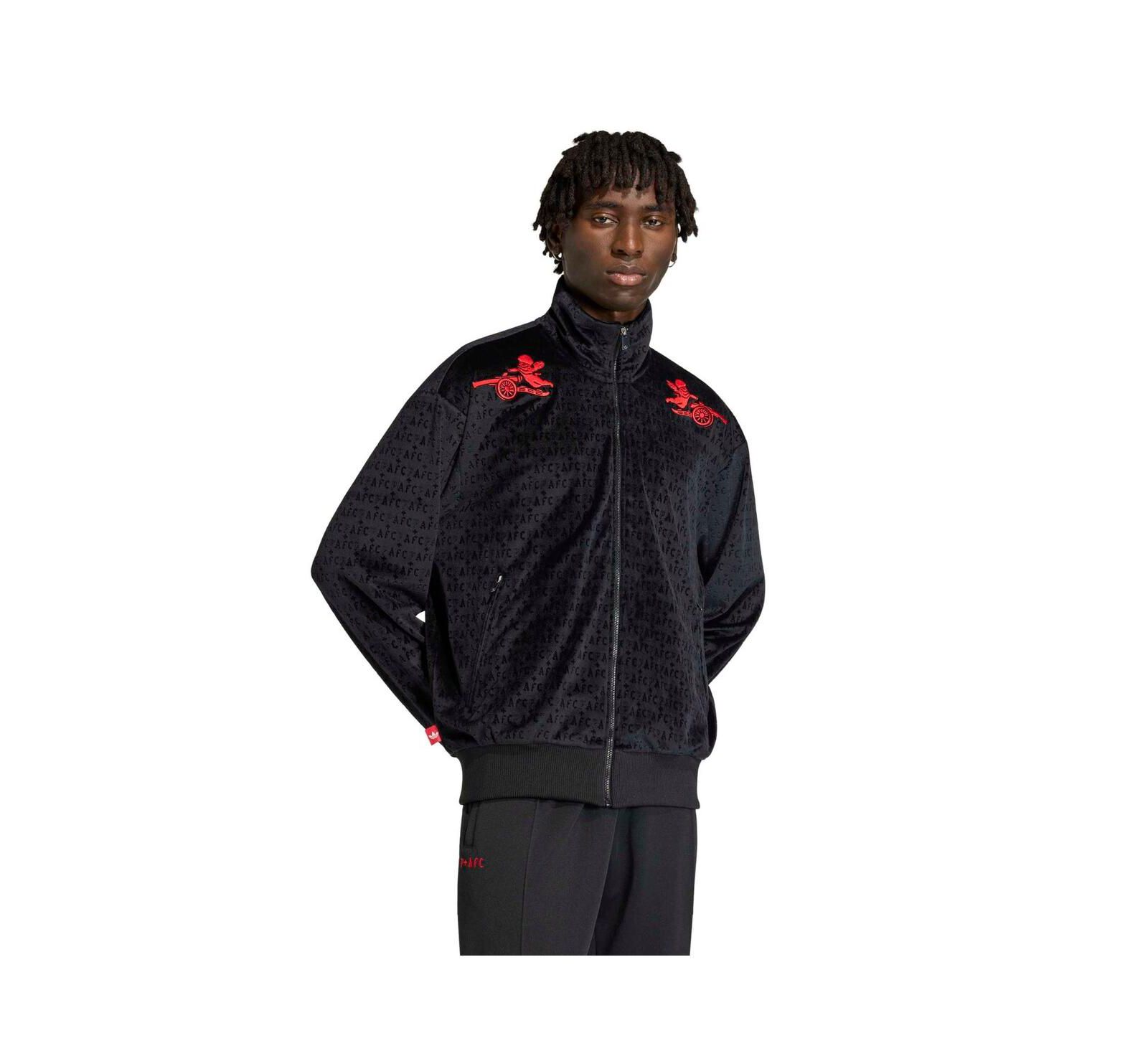 Adidas Men's Black Arsenal x Places Faces Full-Zip Track Jacket