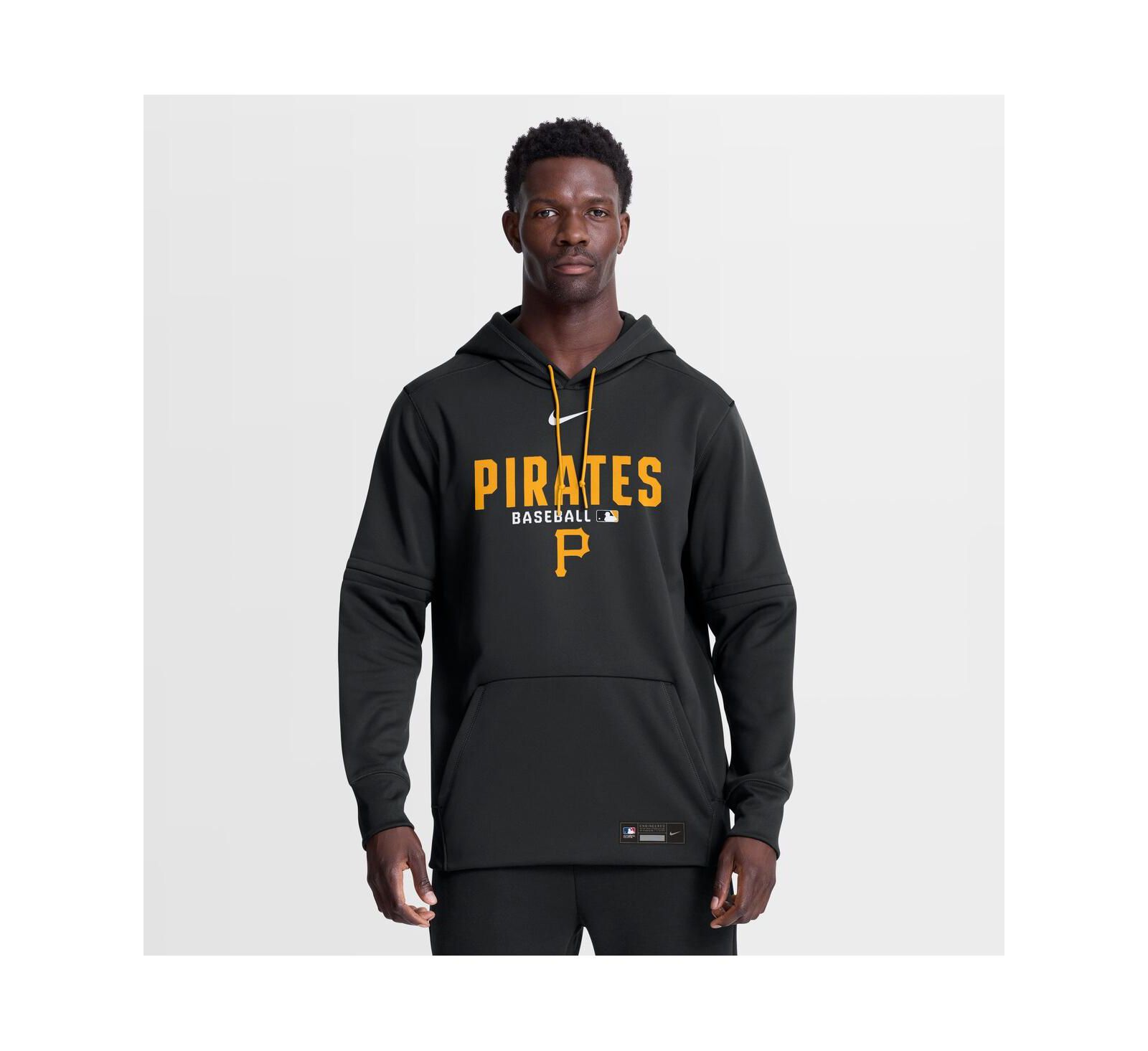 Мужское худи Nike Black Pittsburgh Pirates Authentic Collection Therma-FIT