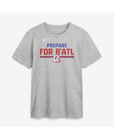 Мужская футболка Nike Heather Gray Atlanta Braves 2026 City Connect Stacked Team Phrase