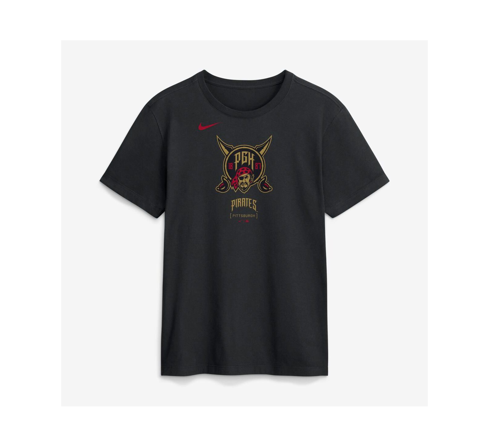 Nike Мужская черная футболка Pittsburgh Pirates 2026 City Connect с большим логотипом