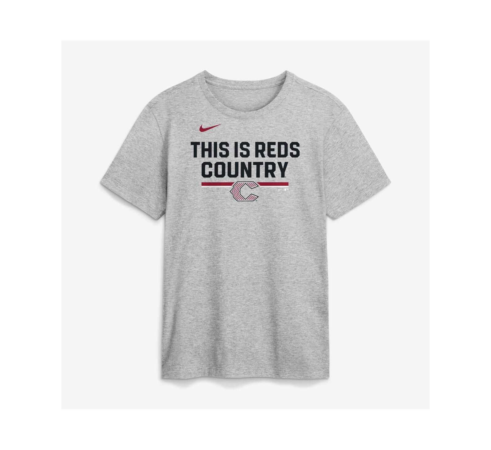 Nike Men's Heather Gray Cincinnati Reds 2026 City Connect Stacked Team Phrase T-Shirt