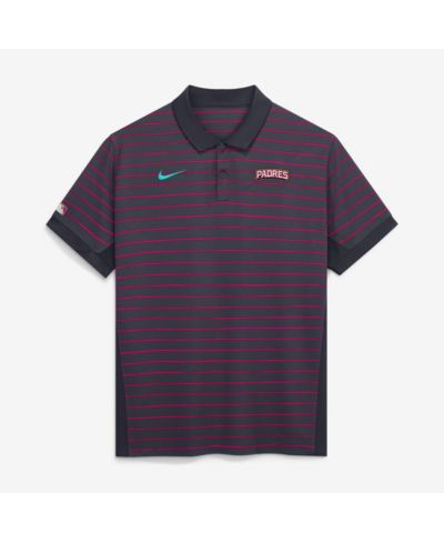 Nike Men's Obsidian San Diego Padres 2026 City Connect Authentic Collection Striped Victory Dri-FIT Polo Shirt