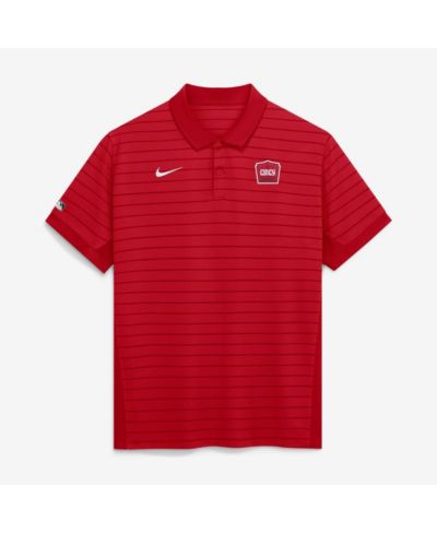 Мужская рубашка-поло Nike Red Cincinnati Reds 2026 City Connect Authentic Collection Striped Victory Dri-FIT