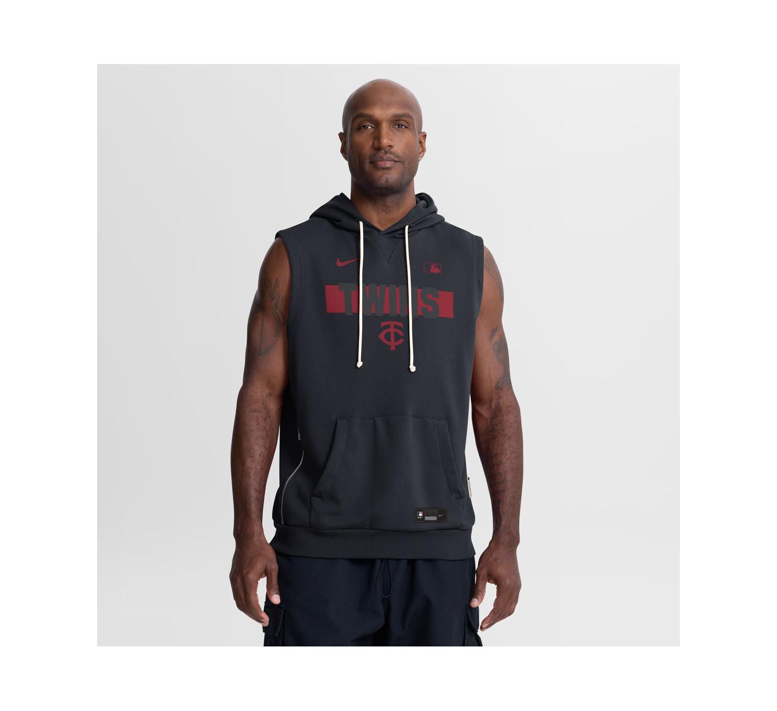 Nike Men's Navy Minnesota Twins Authentic Collection Standard Issue Dri-FIT Sleeveless Hoodie