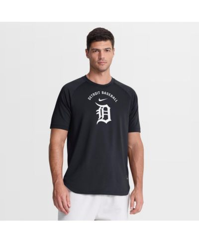Nike Мужская футболка Raglan Dri-FIT Detroit Tigers Authentic Collection, темно-синяя