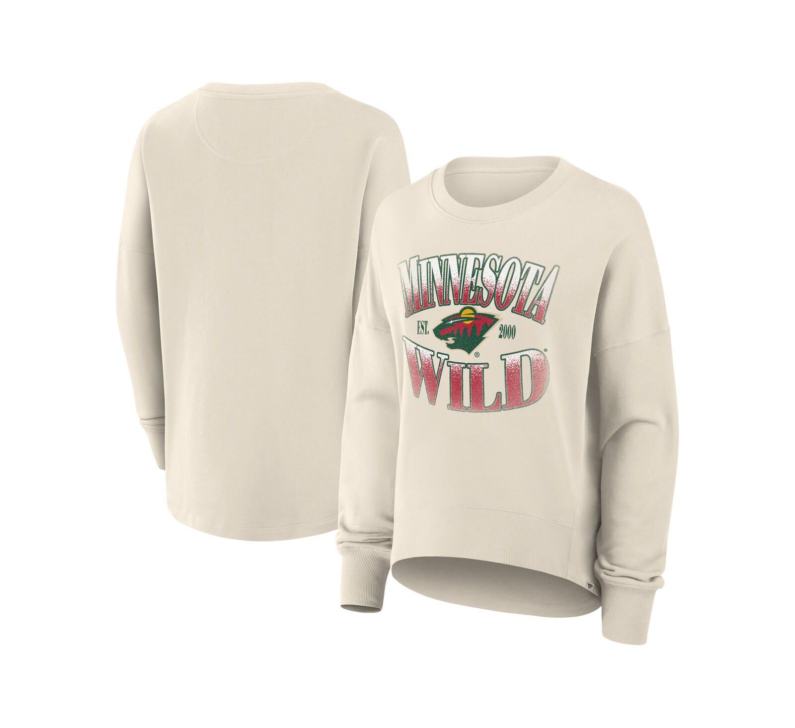 Женское свитшот-худи Fanatics Cream Minnesota Wild Oversized Slice