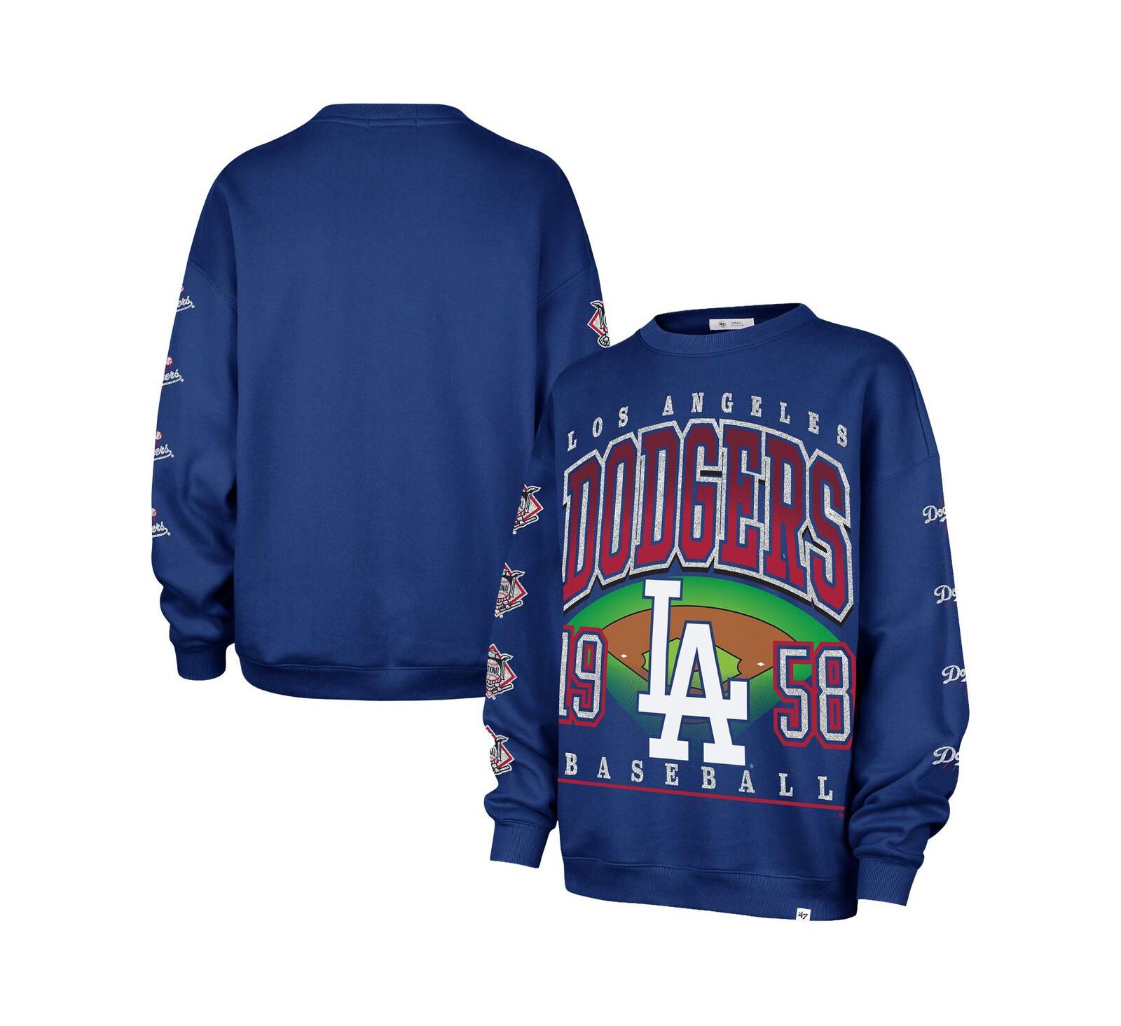'47 Brand свитшот Los Angeles Dodgers оверсайз, женский, синий