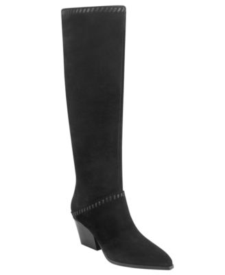 Marc Fisher LTD женские высокие сапоги Tayla Suede Whipstitch на блочном каблуке