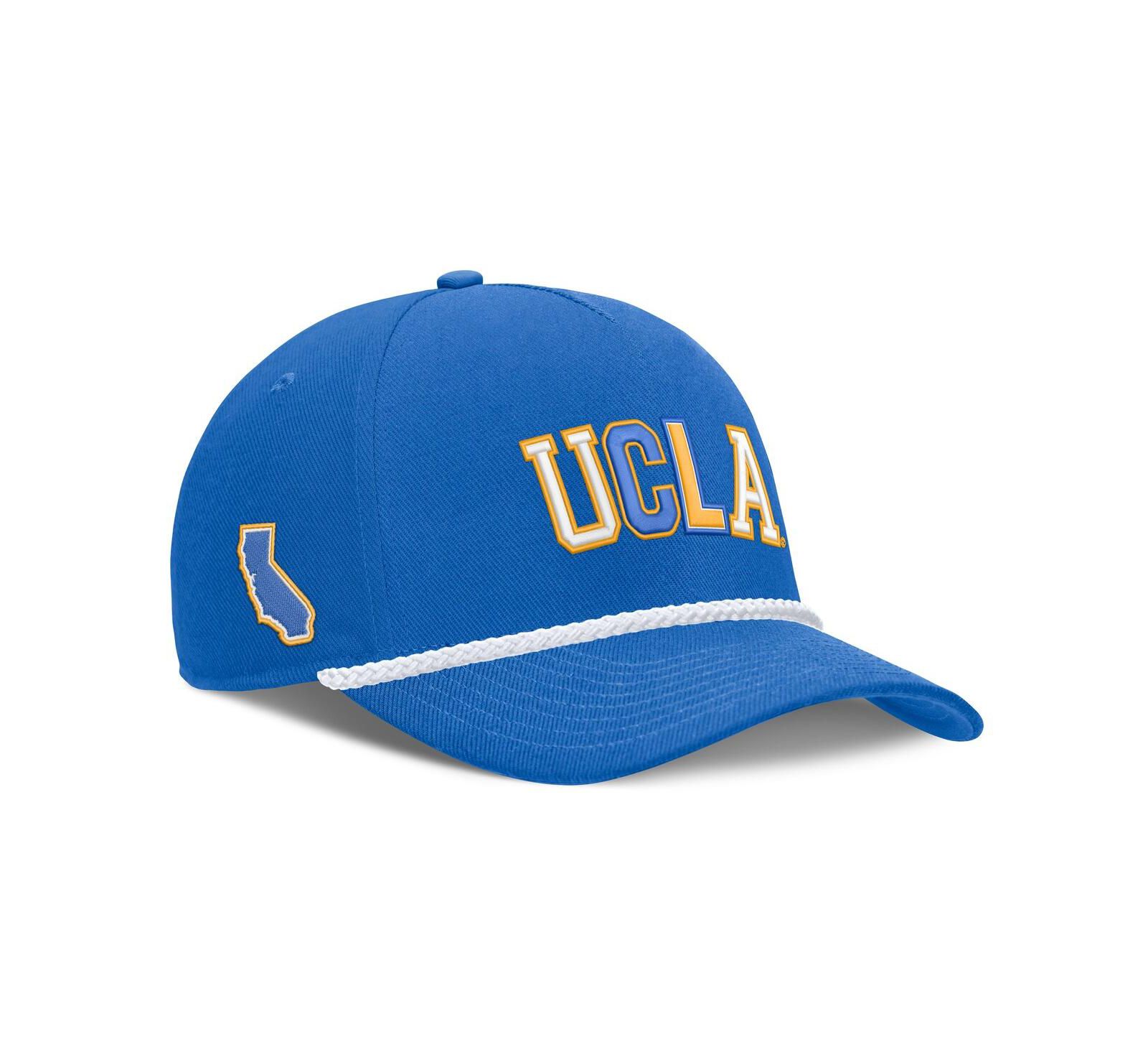 Мужская и женская кепка Nike UCLA Bruins 2026 Basketball Refresh 5-Panel Rope Rise, синяя