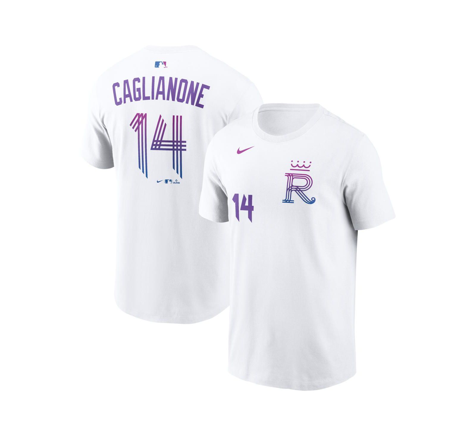 Мужская футболка Nike Jac Caglianone White Kansas City Royals 2026 City Connect Name & Number