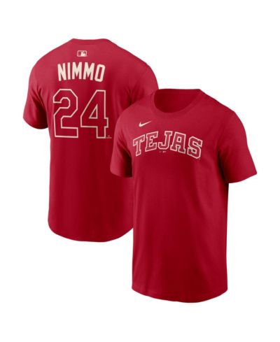 Nike Men's Brandon Nimmo Red Texas Rangers 2026 City Connect Name & Number T-Shirt