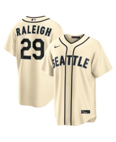Мужская джерси Nike Cal Raleigh Cream Seattle Mariners Alternate Replica