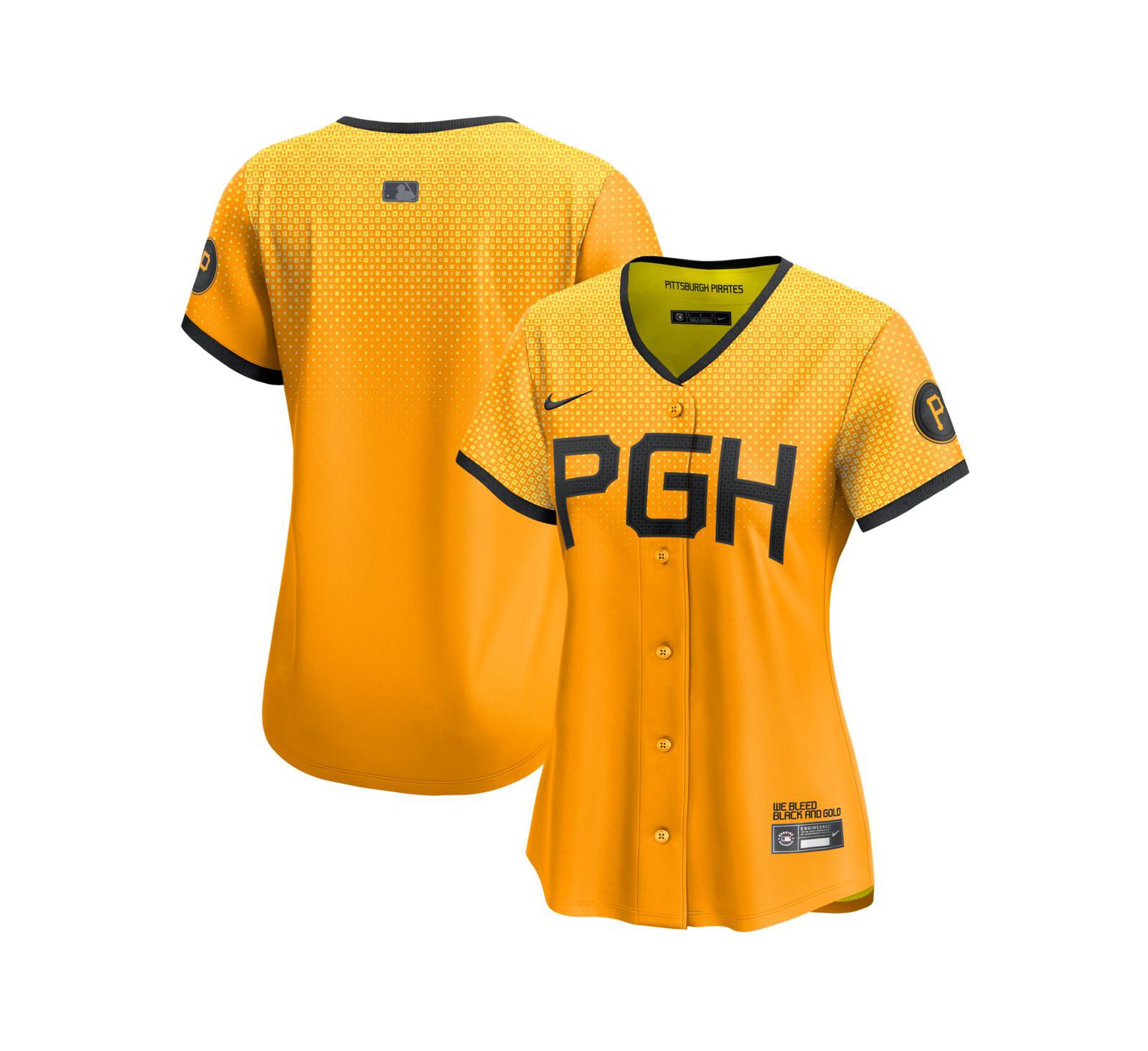 Nike Женская джерси Pittsburgh Pirates City Connect Limited Gold