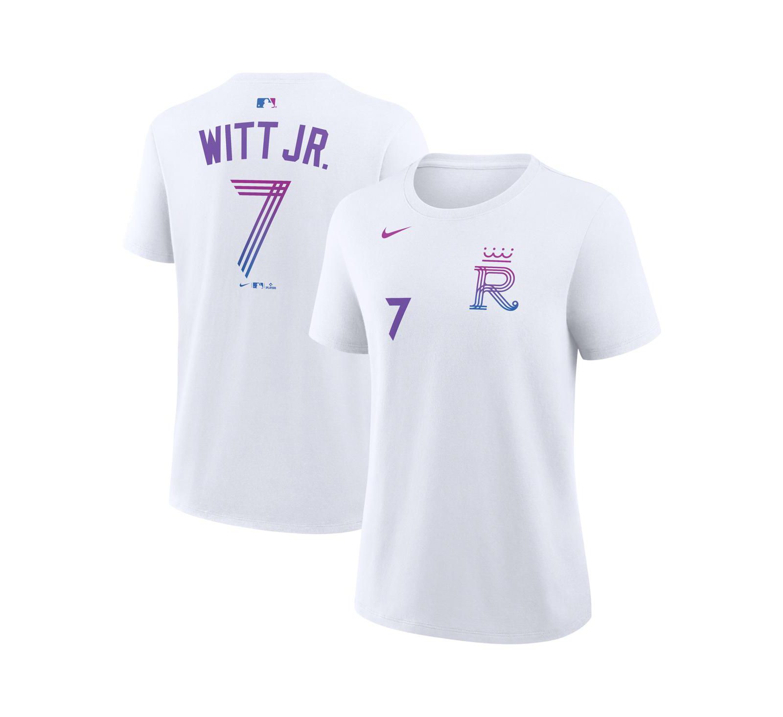 Футболка Nike Women's Bobby Witt Jr. White Kansas City Royals 2026 City Connect Name & Number
