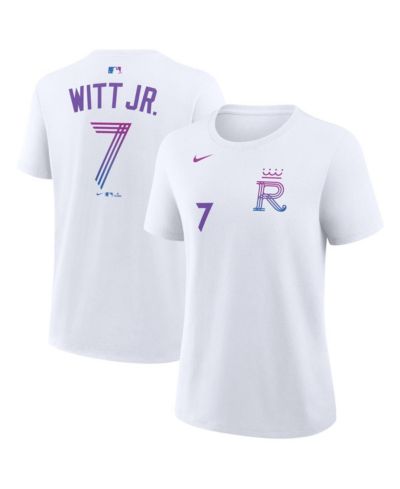 Nike Women's Bobby Witt Jr. White Kansas City Royals 2026 City Connect Name & Number T-Shirt