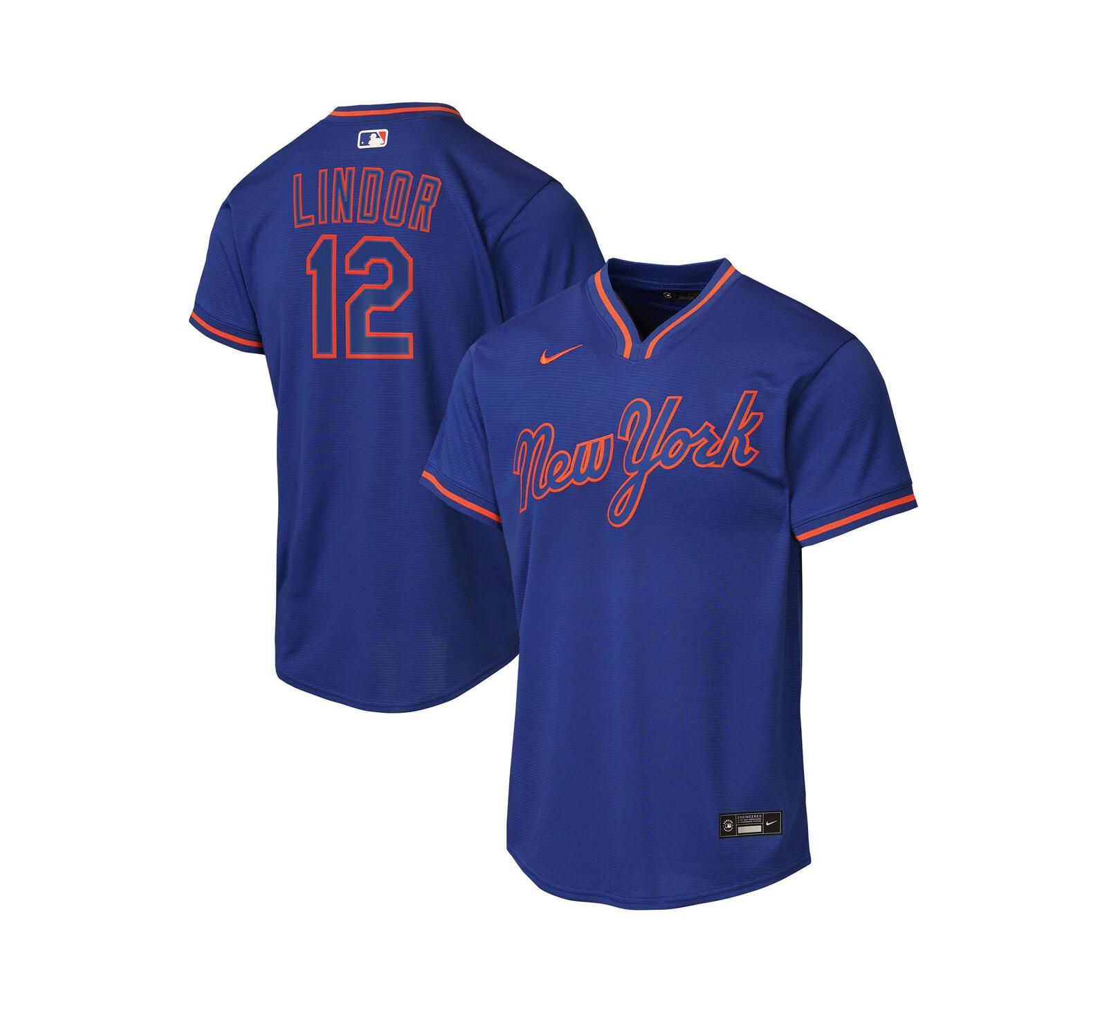 Детская джерси Nike Francisco Lindor Royal New York Mets Alternate Replica