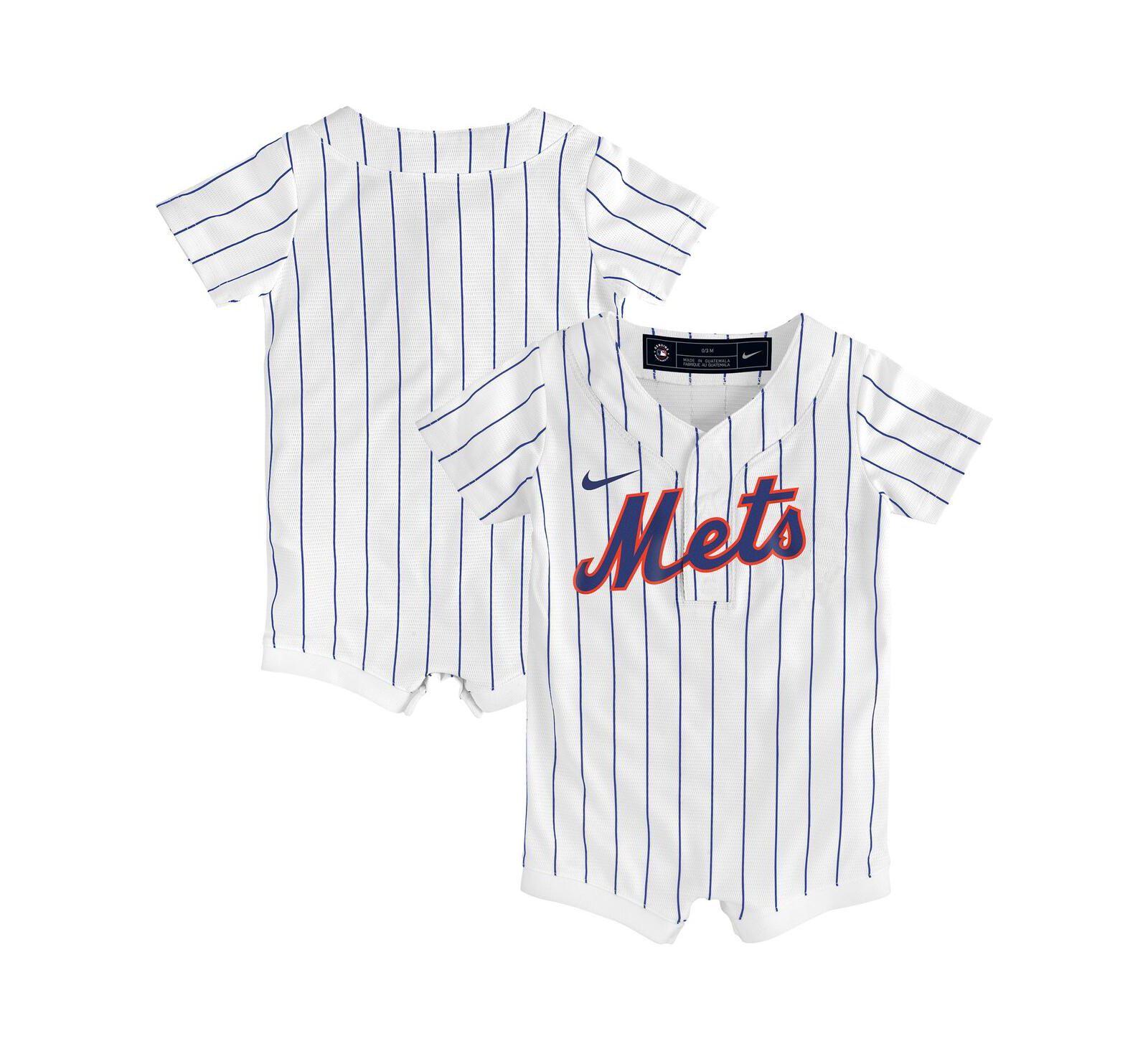 Детский комбинезон Nike White New York Mets Home Replica для мальчиков и девочек