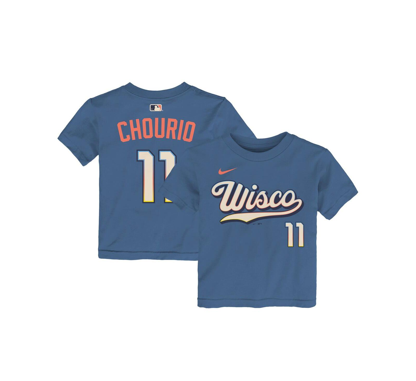 Nike Toddler Jackson Chourio Powder Blue Milwaukee Brewers 2026 City Connect Name & Number T-Shirt