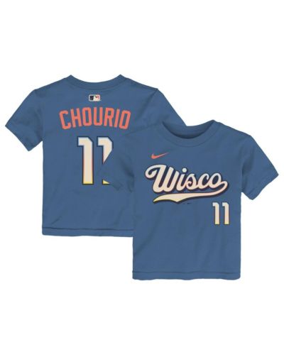 Nike Toddler Jackson Chourio Powder Blue Milwaukee Brewers 2026 City Connect Name & Number T-Shirt