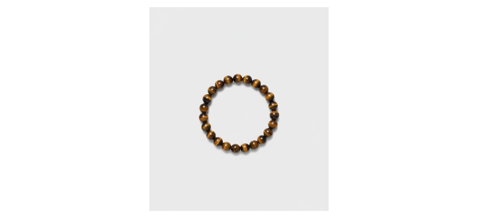 KENDI AMANI Jasiri Tiger Eye Beaded Bracelet – Timeless Stretch Bracelet for Layered or Solo Wear