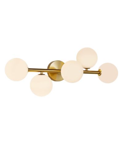 BUSDAYS Светодиодный светильник в стиле Mid Century Modern, 5 ламп, с молочным стеклом, диммируемый, 3 CCT, полупотолочный