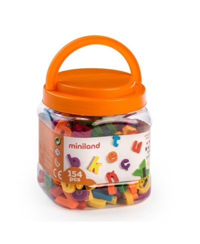Miniland Magnetic Lowercase Letters Reading & Writing 154-Piece Set, Ages 3+