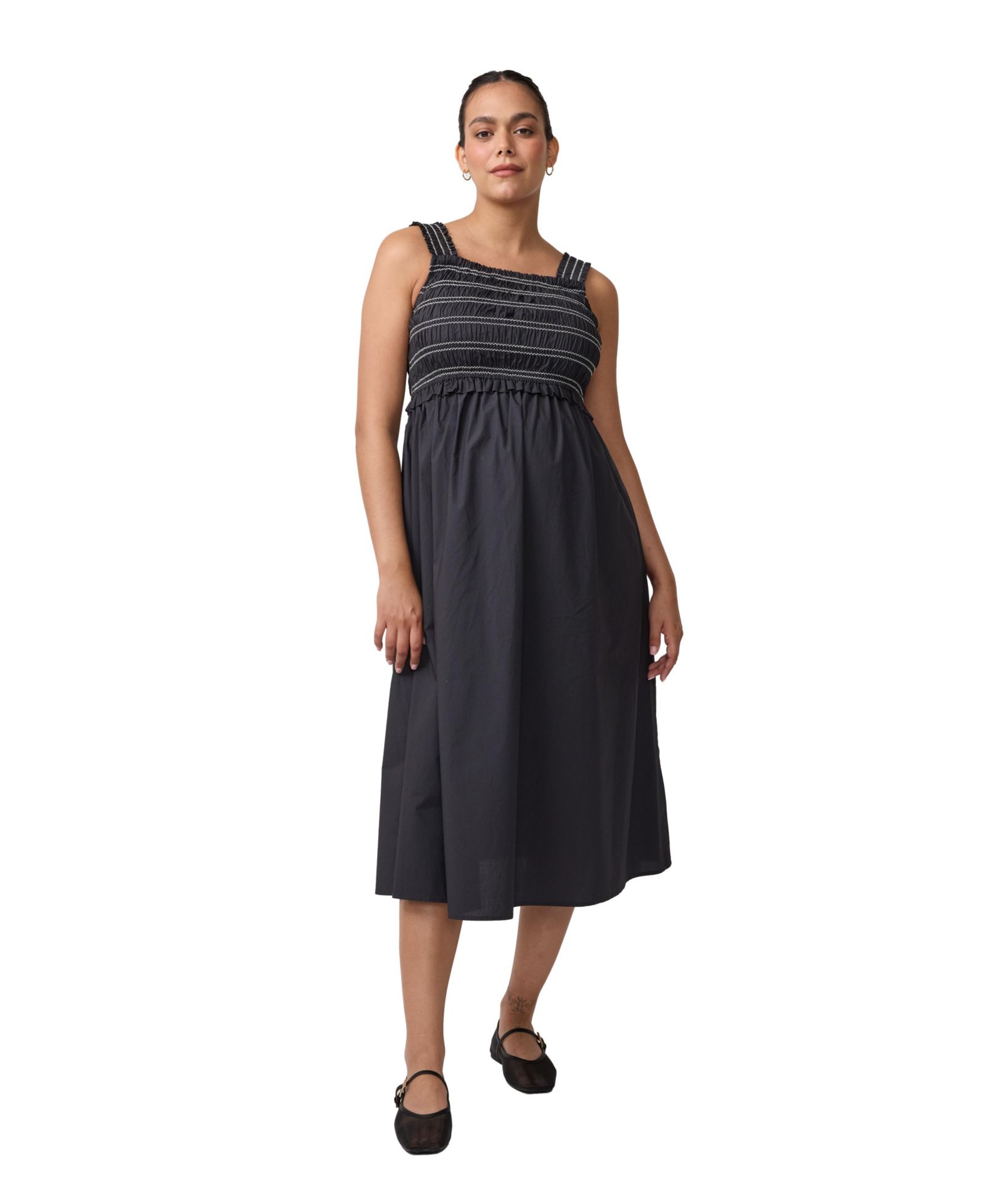 Женское макси-платье Ingrid + Isabel Maternity Square Neck Smocked