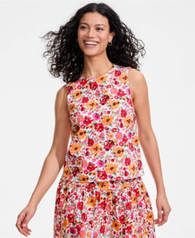 Женский топ Lands' End Women's Poplin Sleeveless Shell