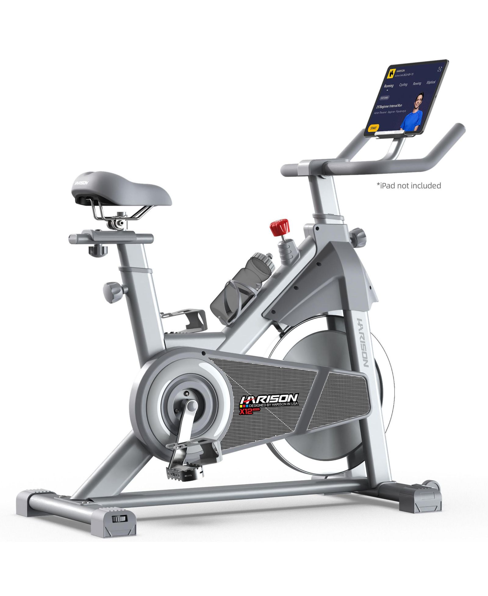 HARISON Semi-Commercial Exercise Bike, 380 lbs Capacity, Magnetic with Bluetooth