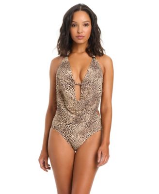 Женский слитный купальник Bar III Can't Be Tamed Cowl Neck Monokini One-Piece