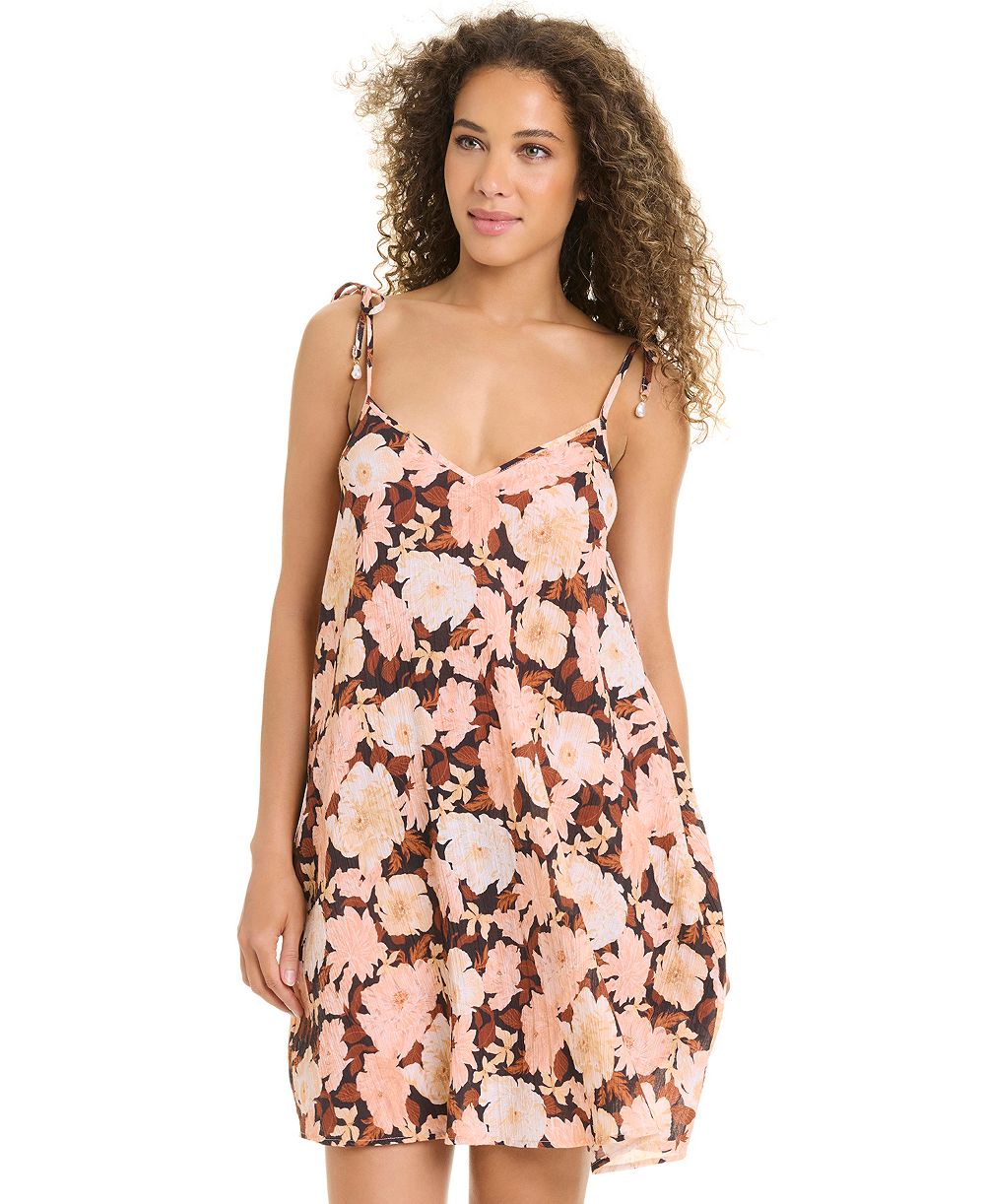 Sanctuary Women's Woodland Flora Short Boxy Swim Cover-Up Dress