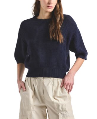 Женский свитер Derek Lam 10 Crosby Madison Mesh Knit Puff-Sleeve Sweater