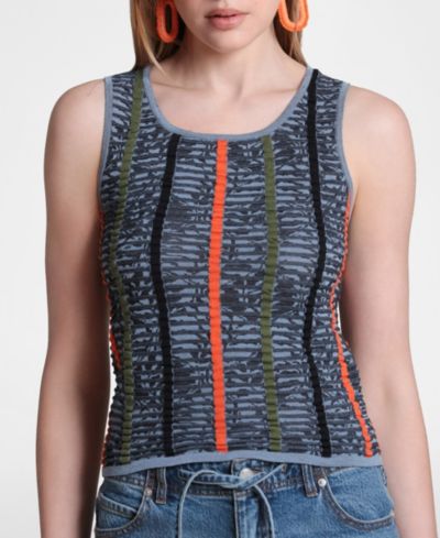 Топ Avec Les Filles Women's Novel Stitch Stripe