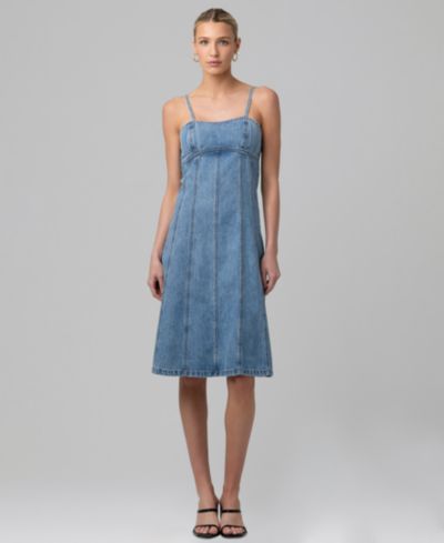 BLANK NYC Women's Sleeveless Denim Midi Dress