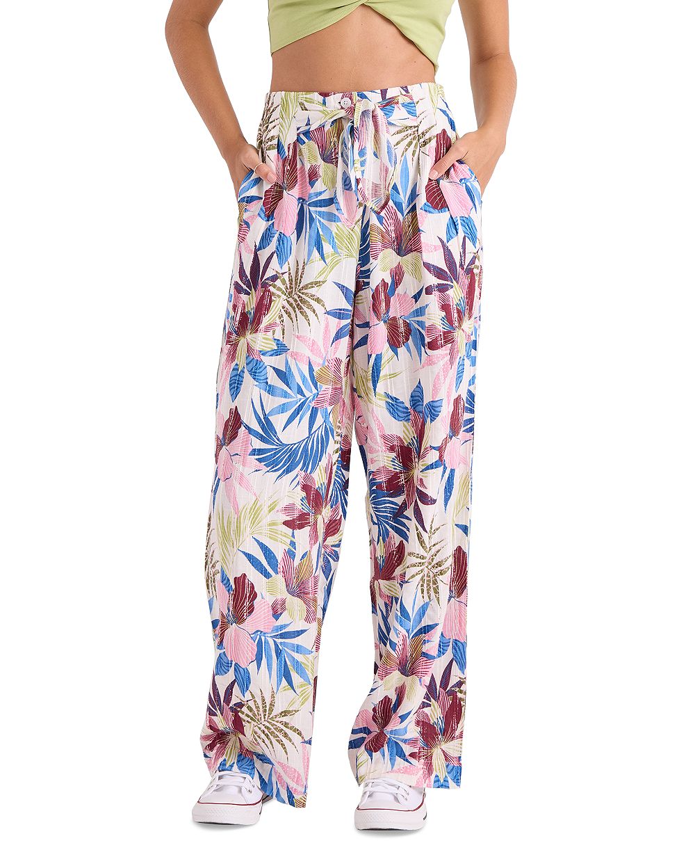 Volcom Women's Pull-On Wide-Leg Swim Cover-Up Pants