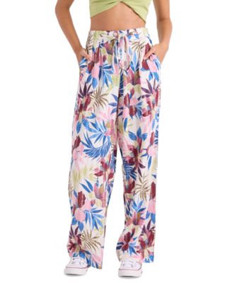 Volcom Women's Pull-On Wide-Leg Swim Cover-Up Pants