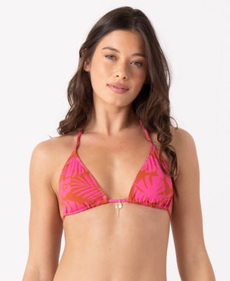 Женский топ для бикини Roxy Sun Chaser Mini Tiki Tri с деталями