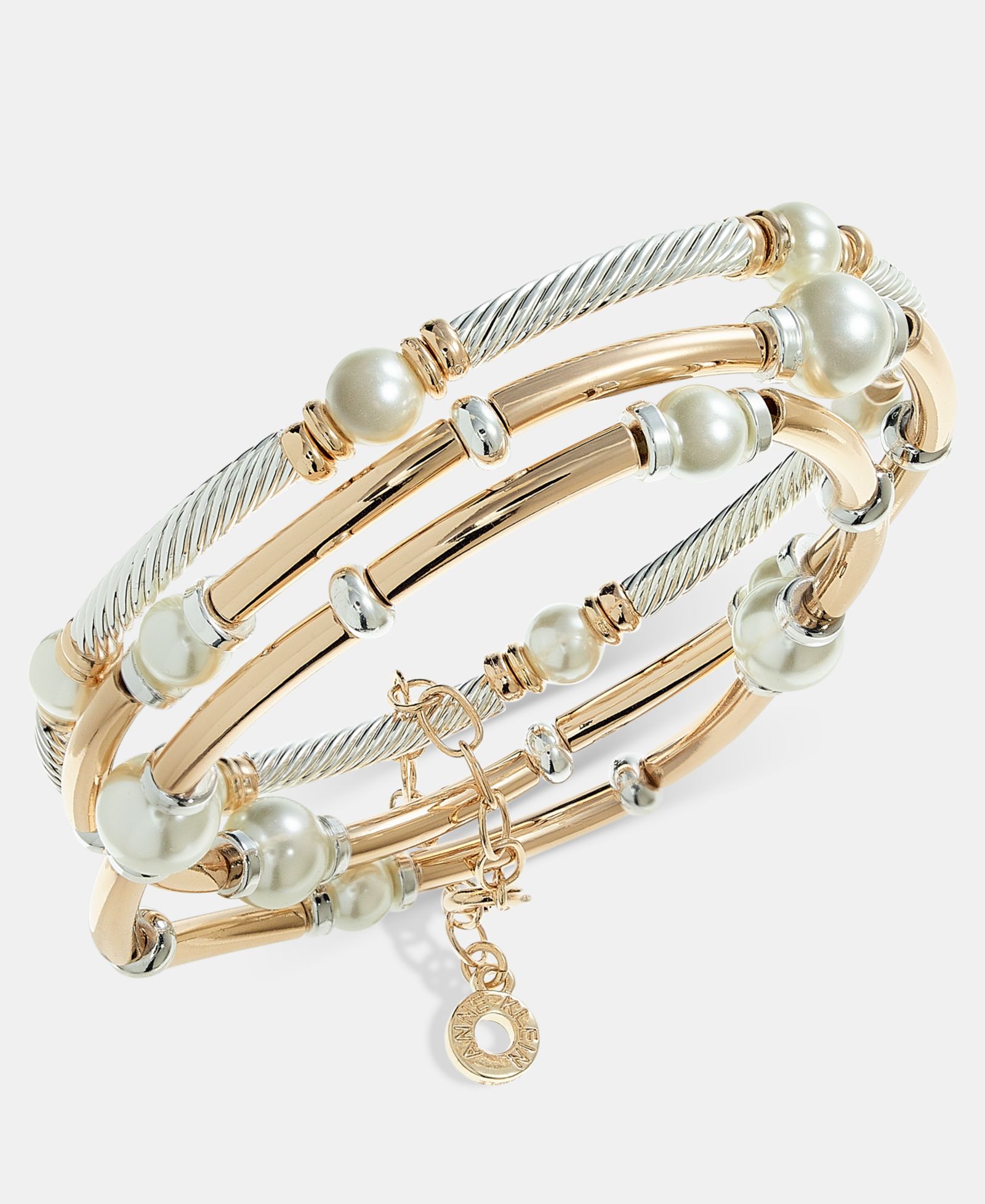 Anne Klein Silver-Tone 4-Pc. Colored Shaky Stone Stretch Bracelets