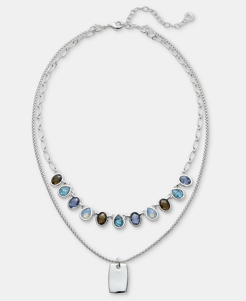 Подвеска-кулон Anne Klein с синим камнем