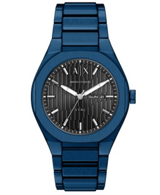 Мужские часы A|X Armani Exchange Sync Quartz Day-Date Blue Stainless Steel 42mm