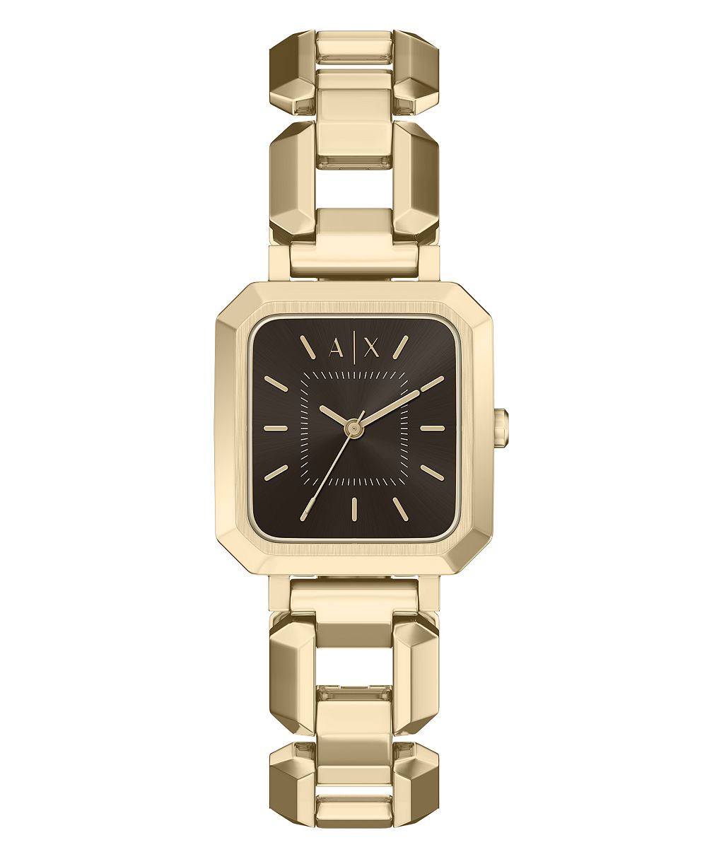A|X Armani Exchange Женские золотые часы из нержавеющей стали 27mm